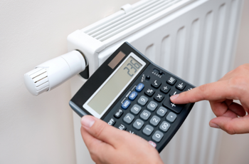 Calculator by a radiator