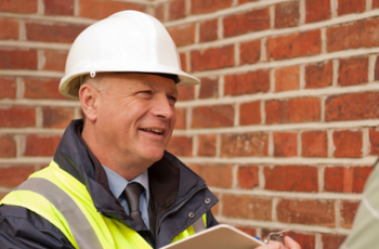 Inspector in hard hat